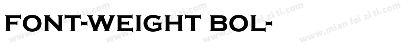font-weight bol字体转换